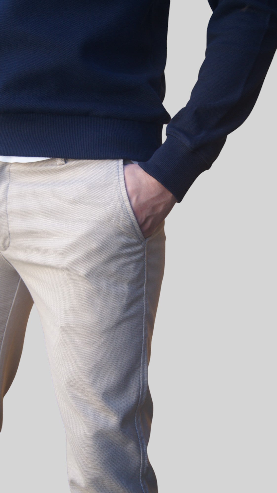 Calças chino Bege