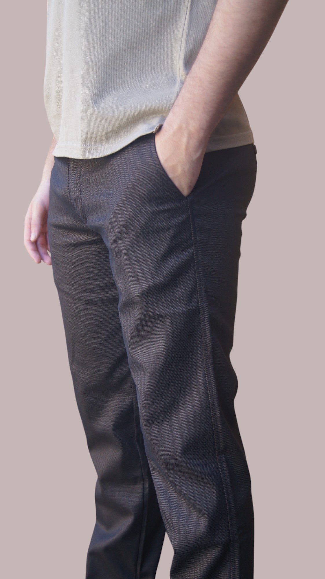 Calça Chino Castanho