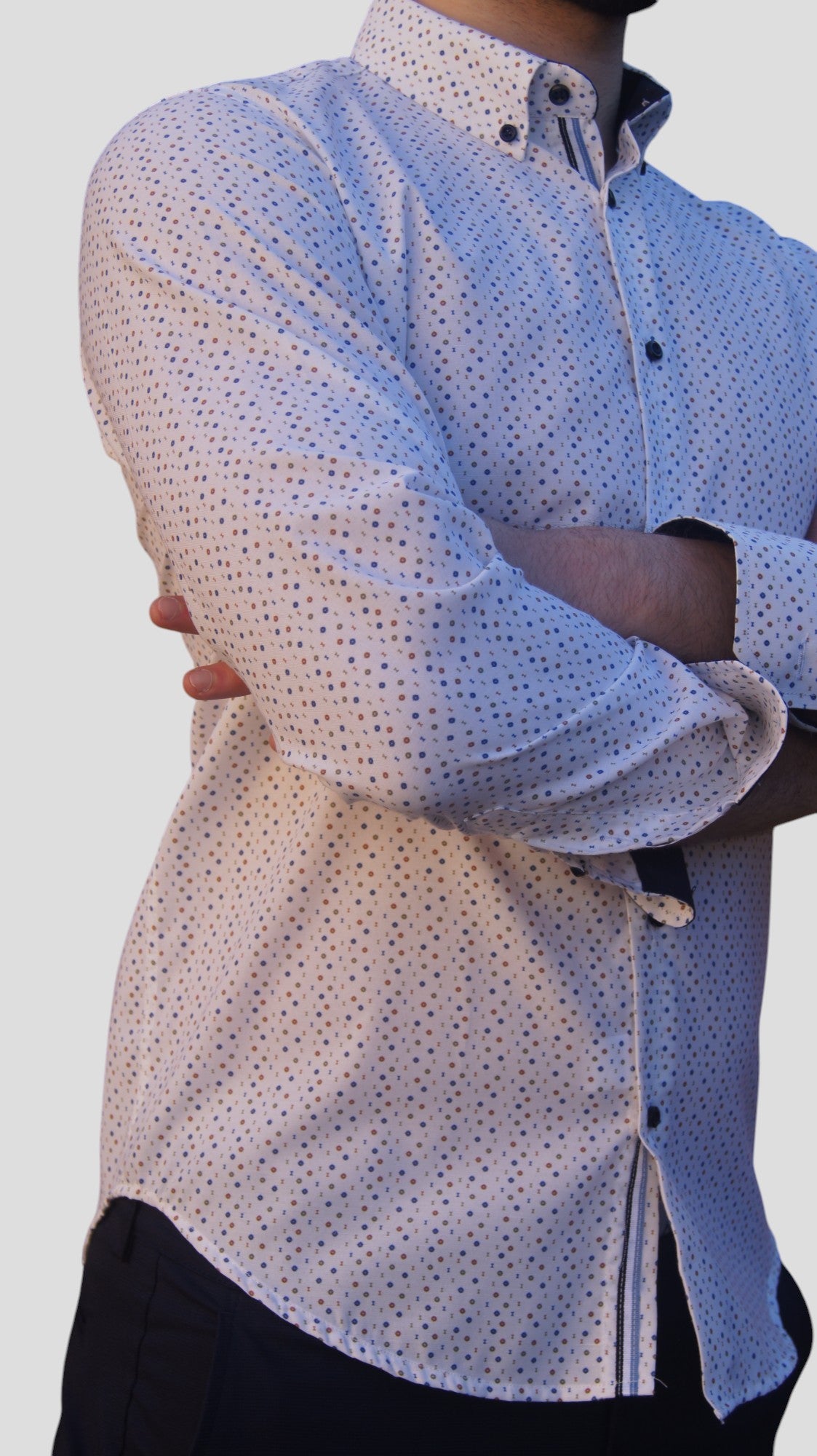 Slim fit - pintas azul, verde, castanho