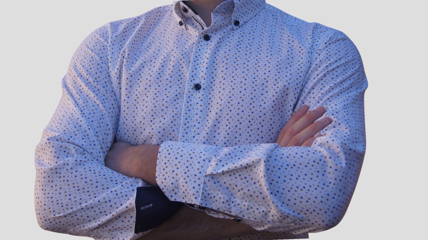 Slim fit - pintas azul, verde, castanho