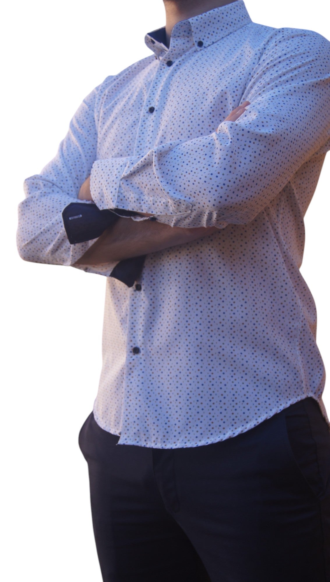 Slim fit - pintas azul, verde, castanho