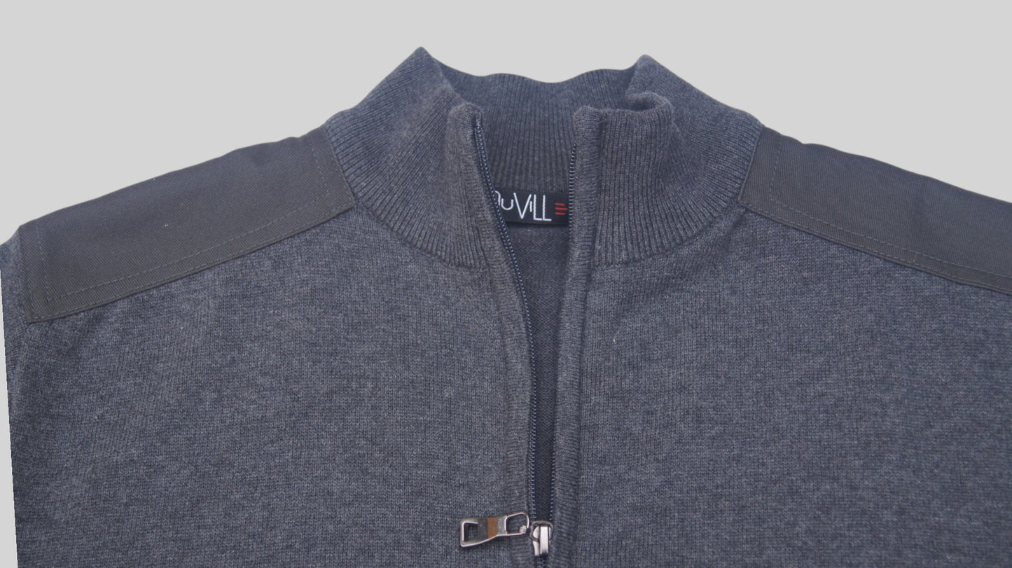 Casaco Malha Fecho Cinza