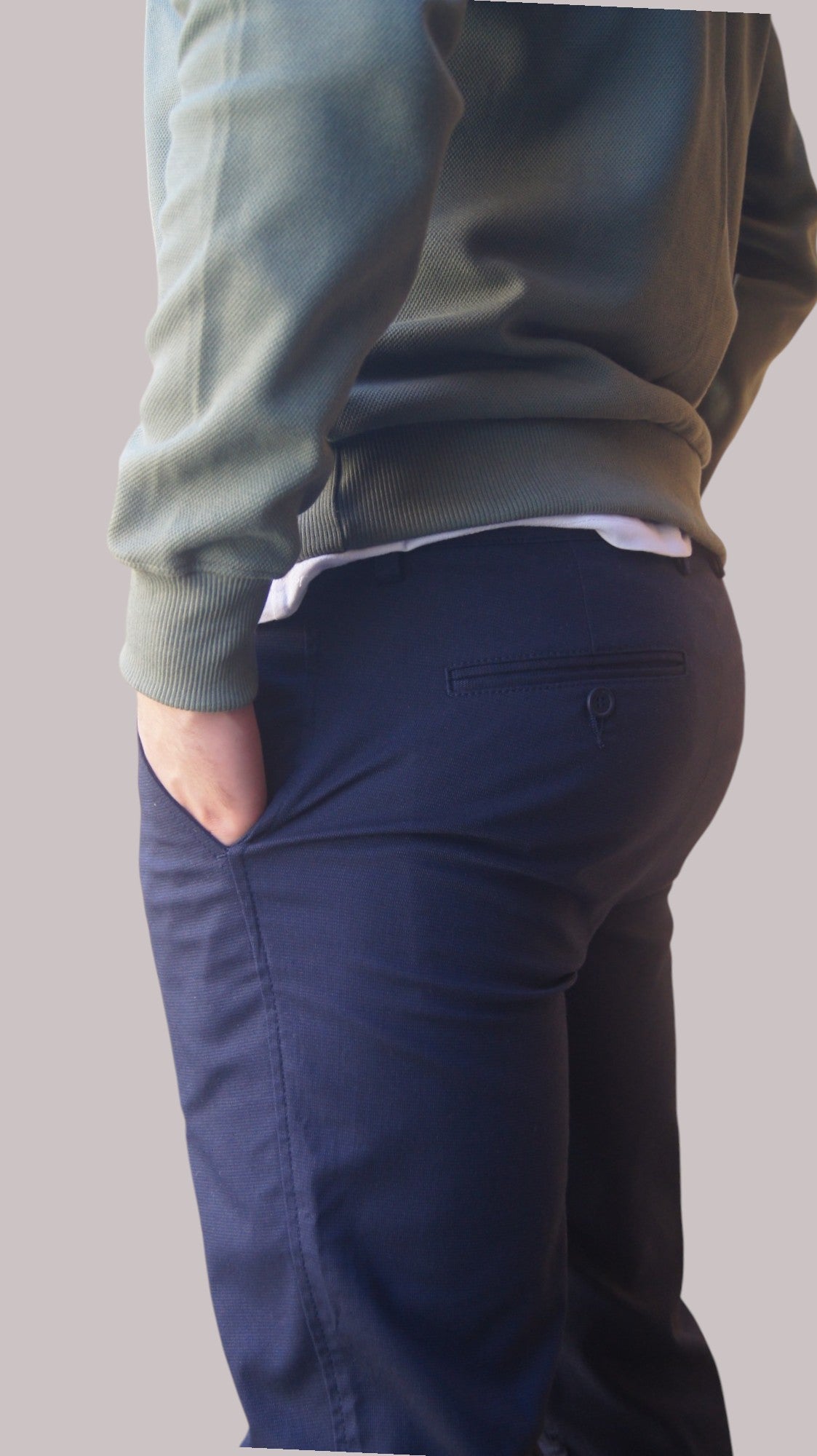 Calças Chino Azul Marinho