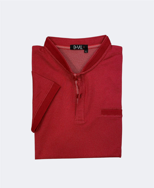 Polo Manga Curta -. Regular Fit - Vermelho