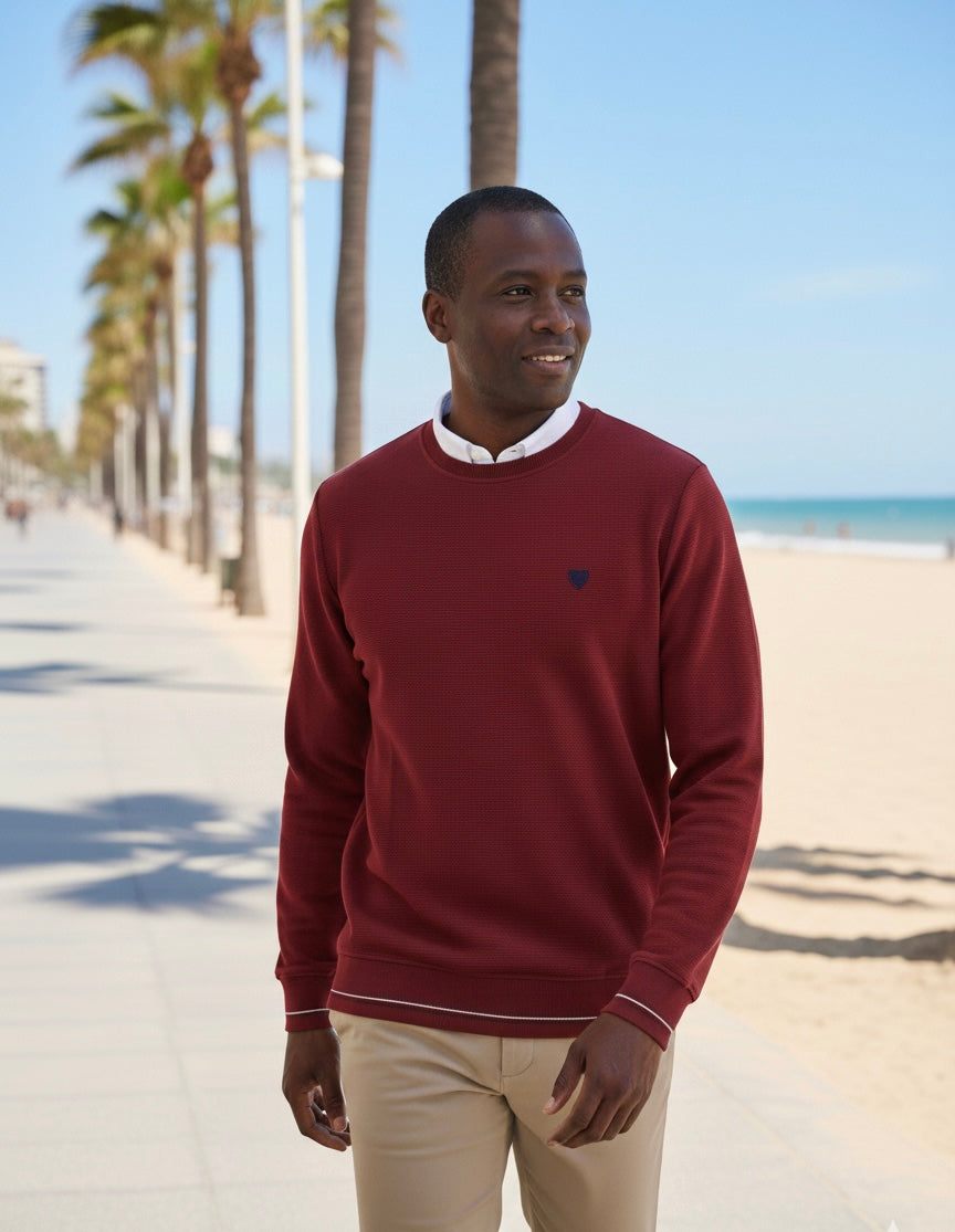Camisola corte redondo Bordo