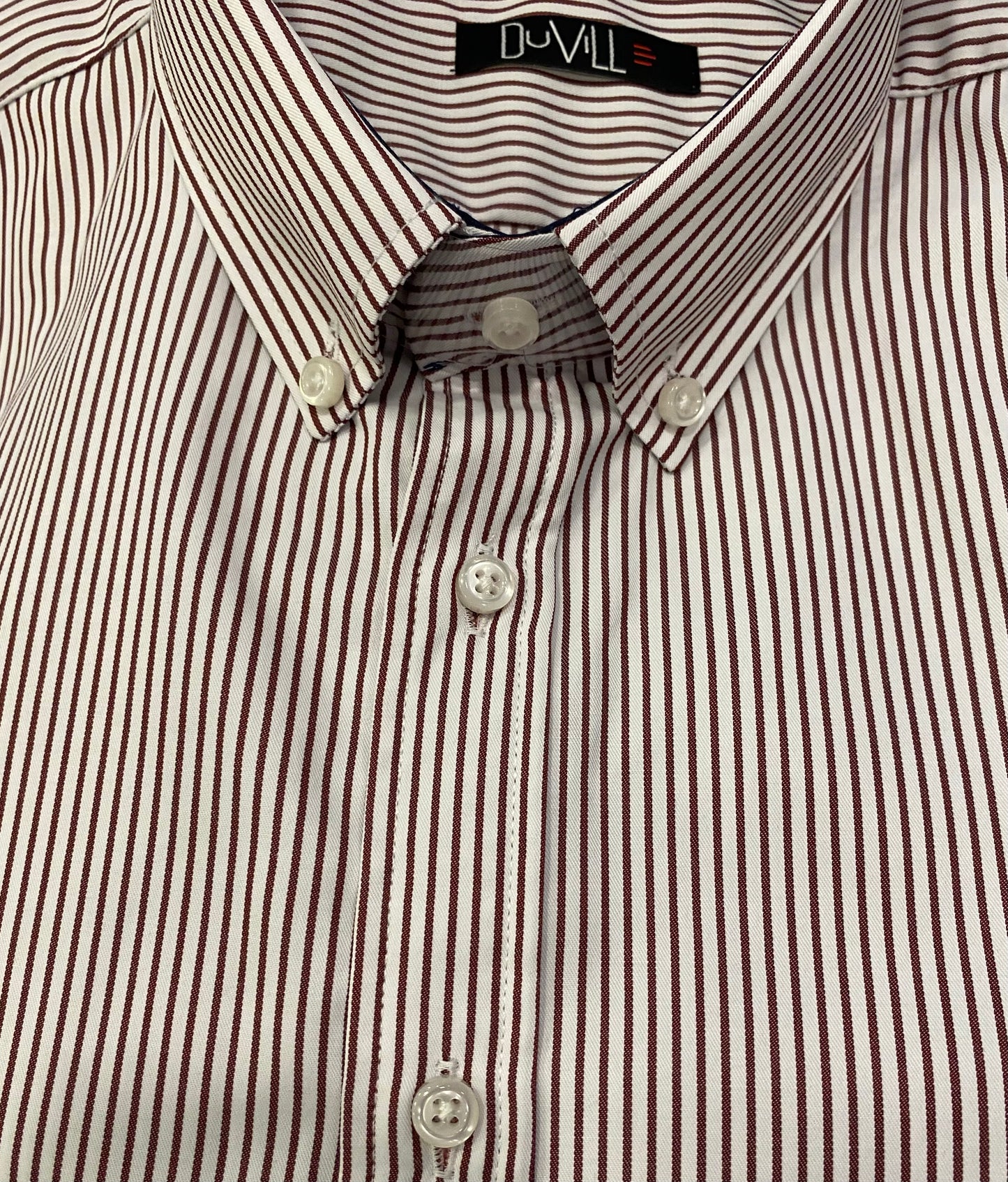 Camisa Regular Fit Risca Bordo