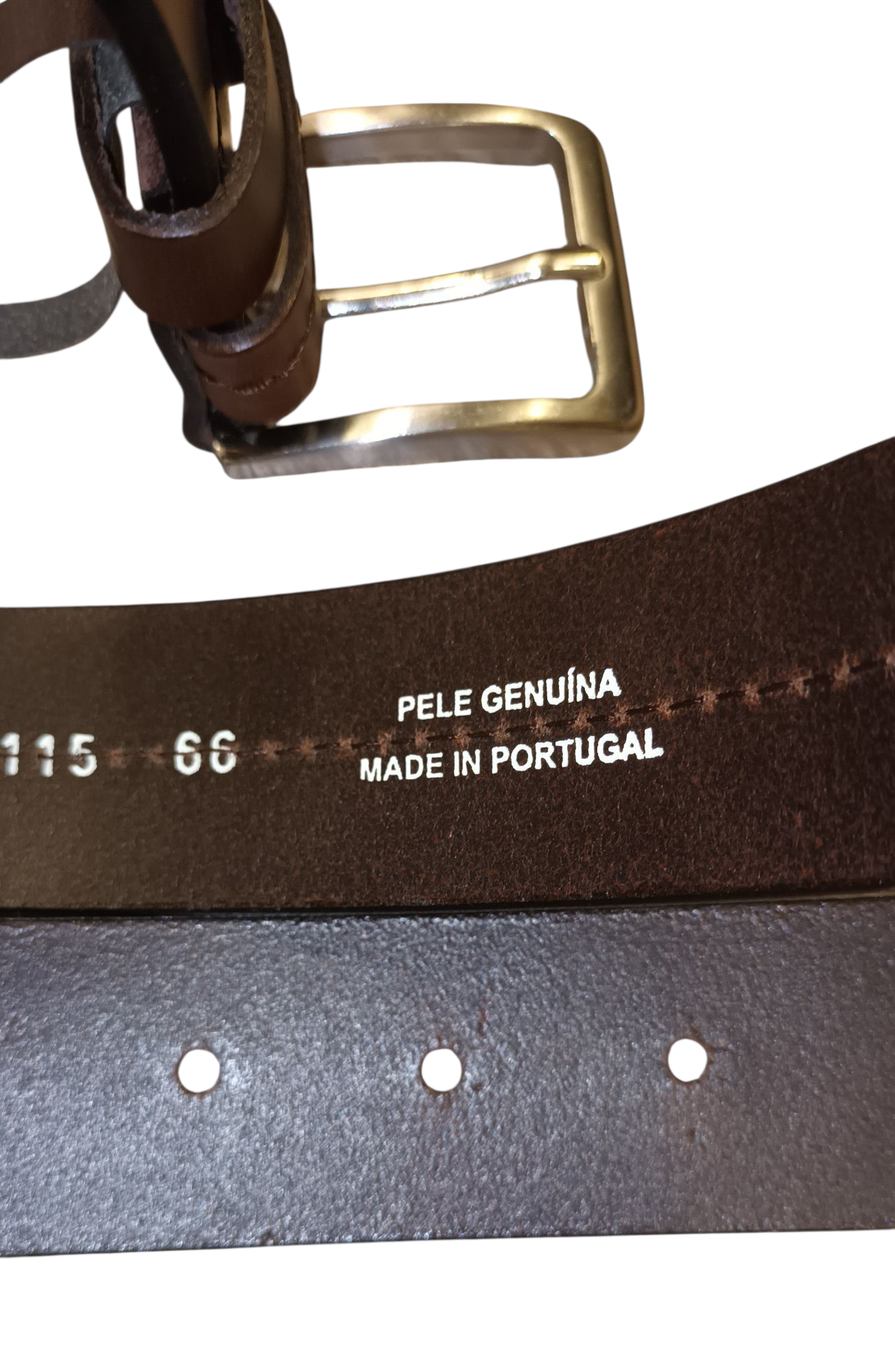 Cintos Castanho com pesponto