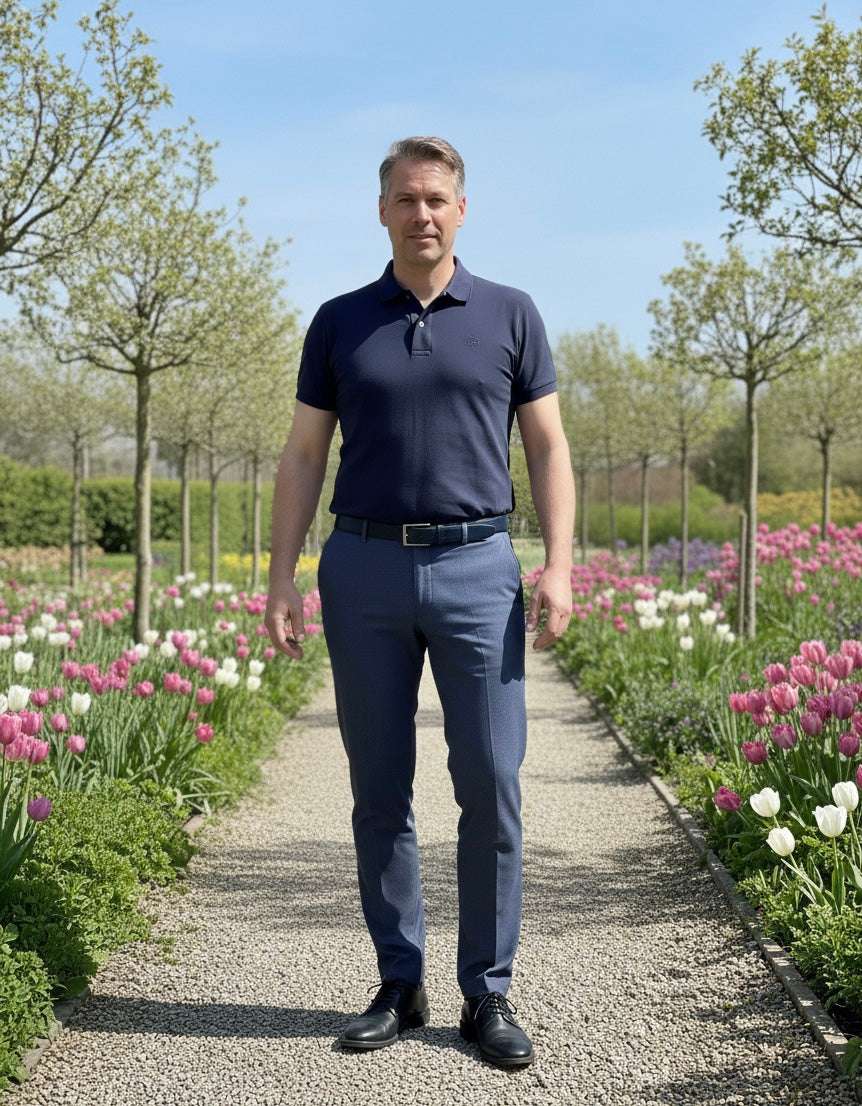 Calça Chino Azul Petróleo
