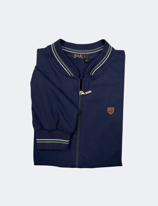 Casaco Fecho 100% algodão Azul