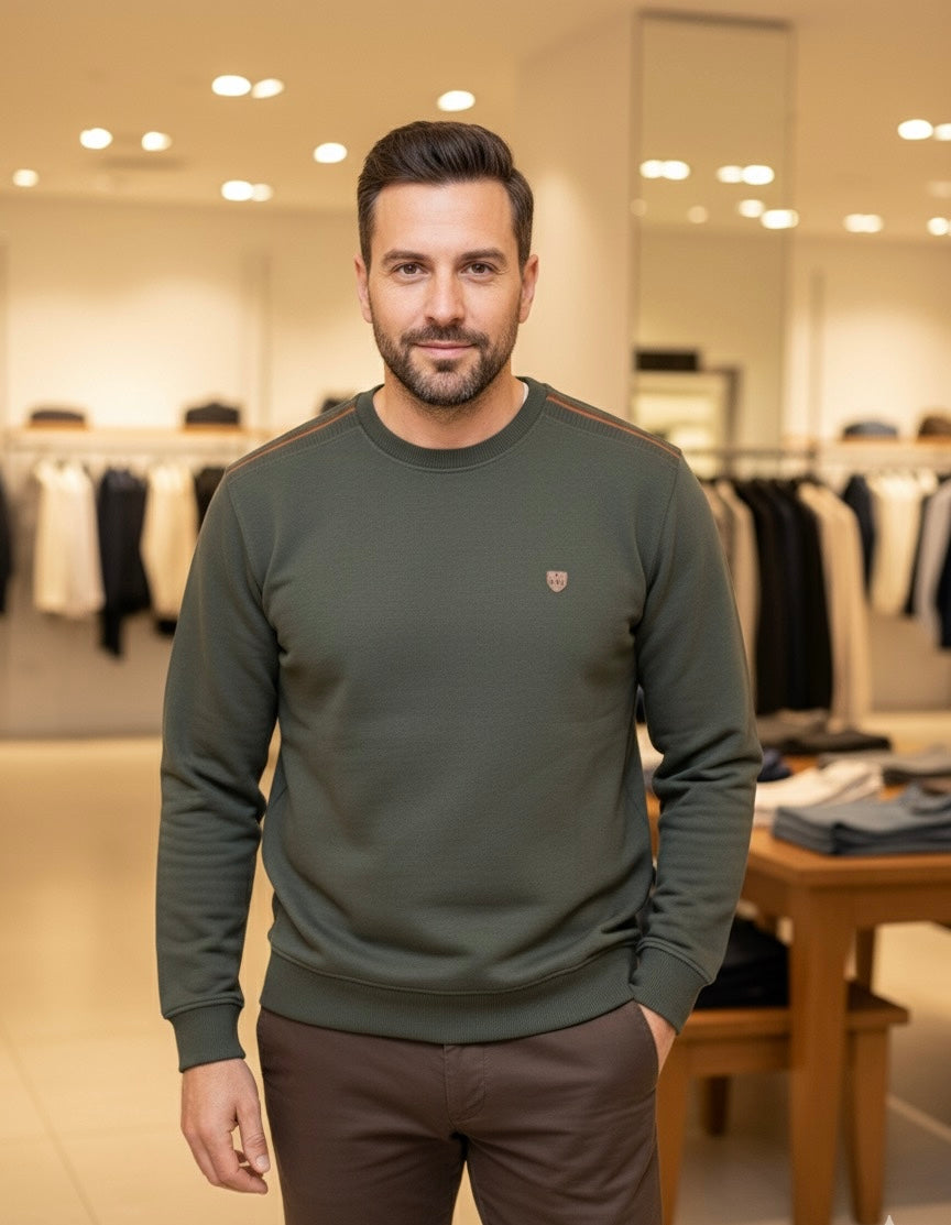 Camisola Gola Redonda Verde