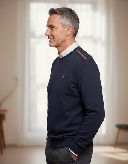 Camisola Gola Redonda Azul