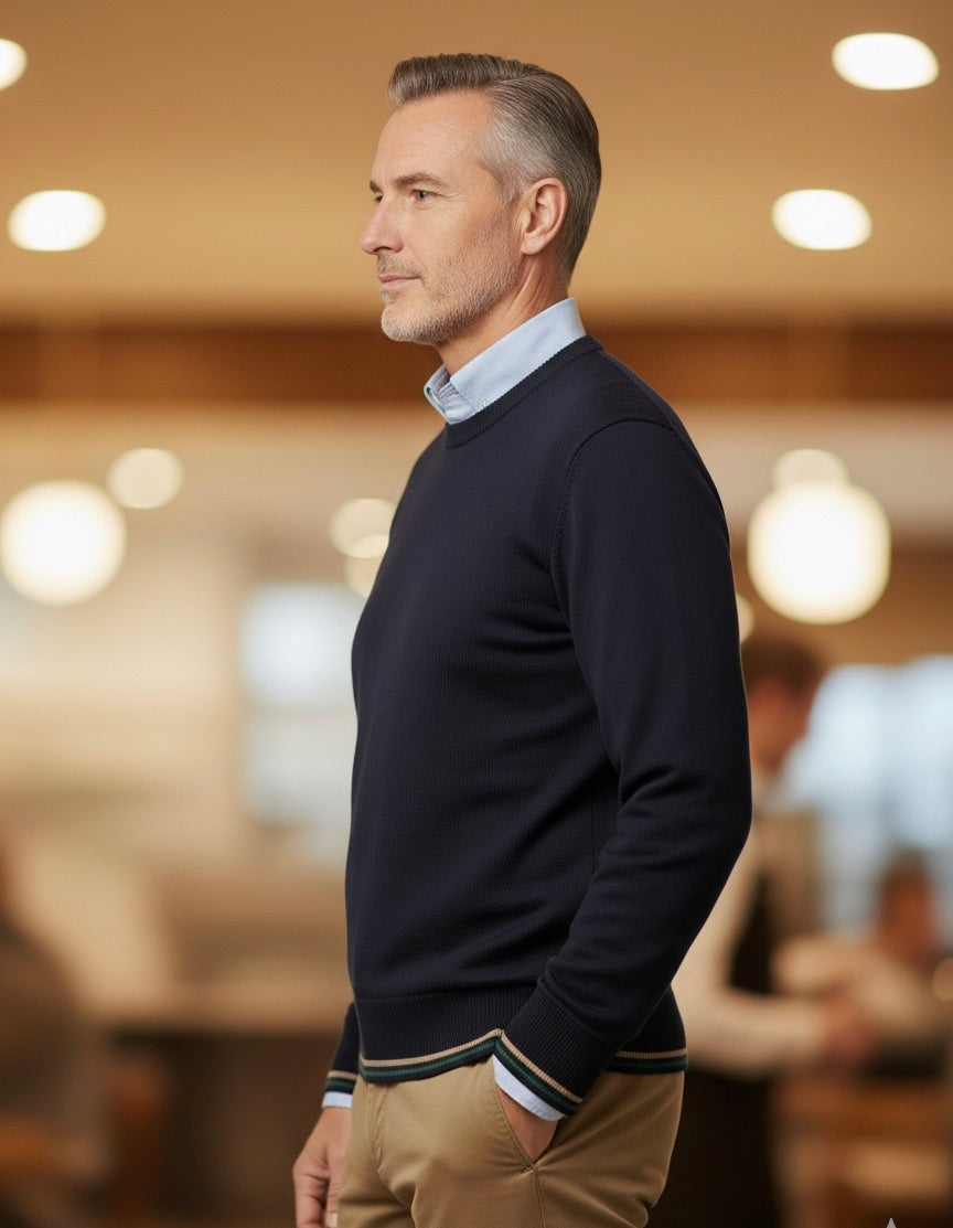 Camisola Azul Malha red.