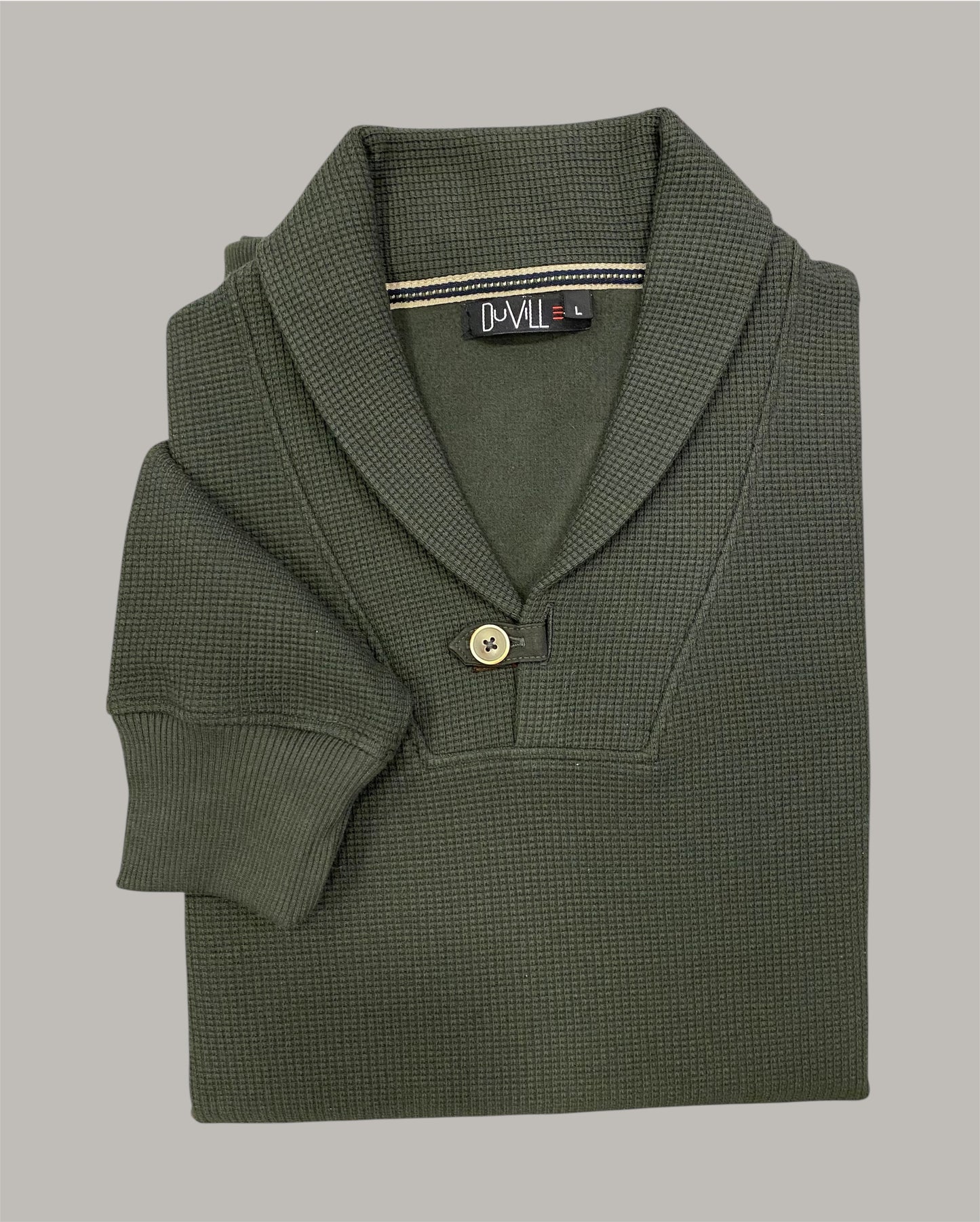 Camisola Botão Verde texturado