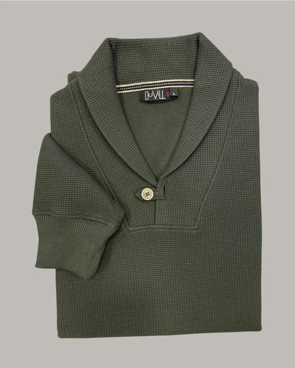 Camisola Botão Verde texturado