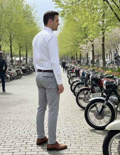 Calça Chino Cinza Claro