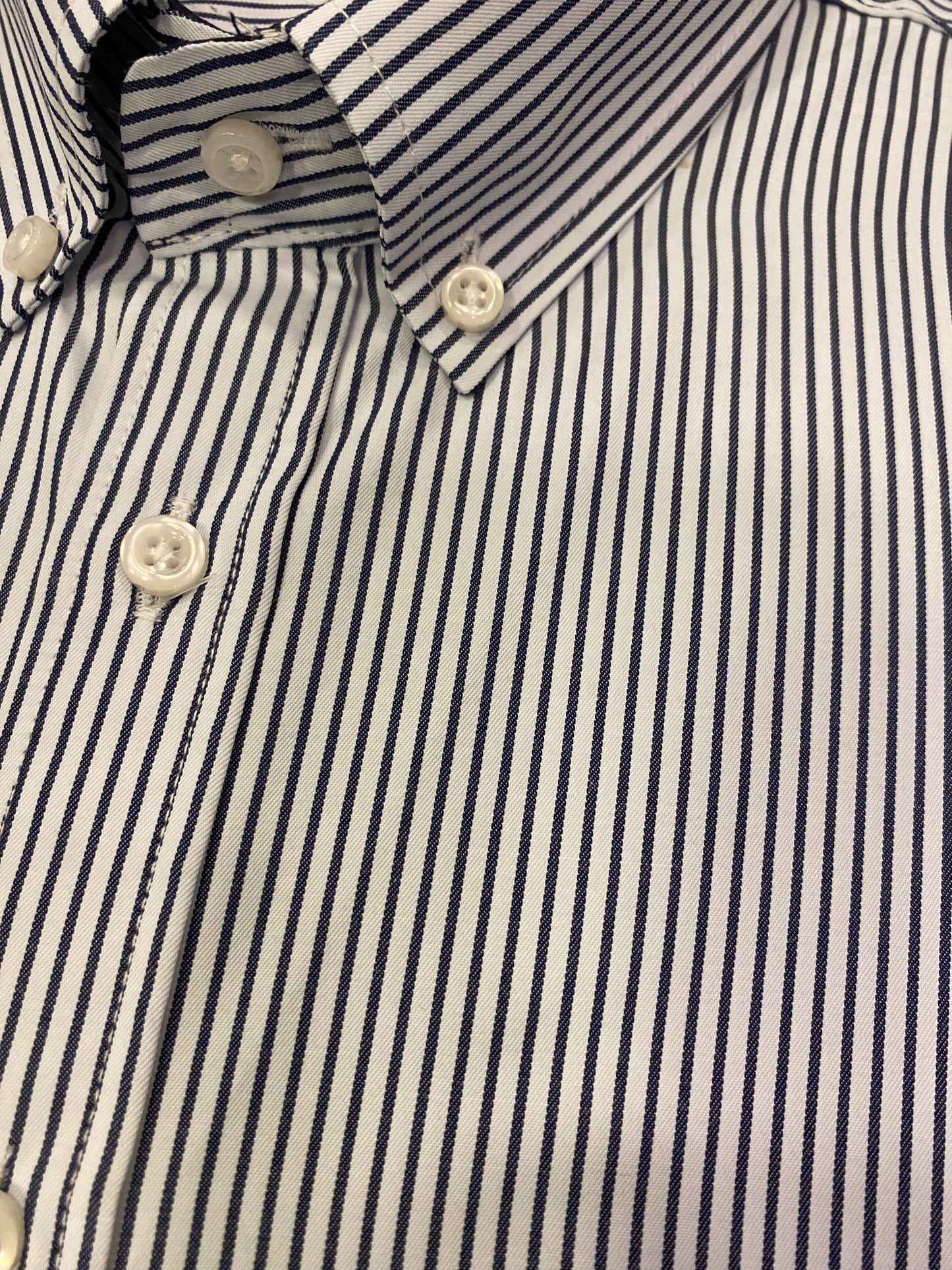 Camisa Regular Fit Risca Azul