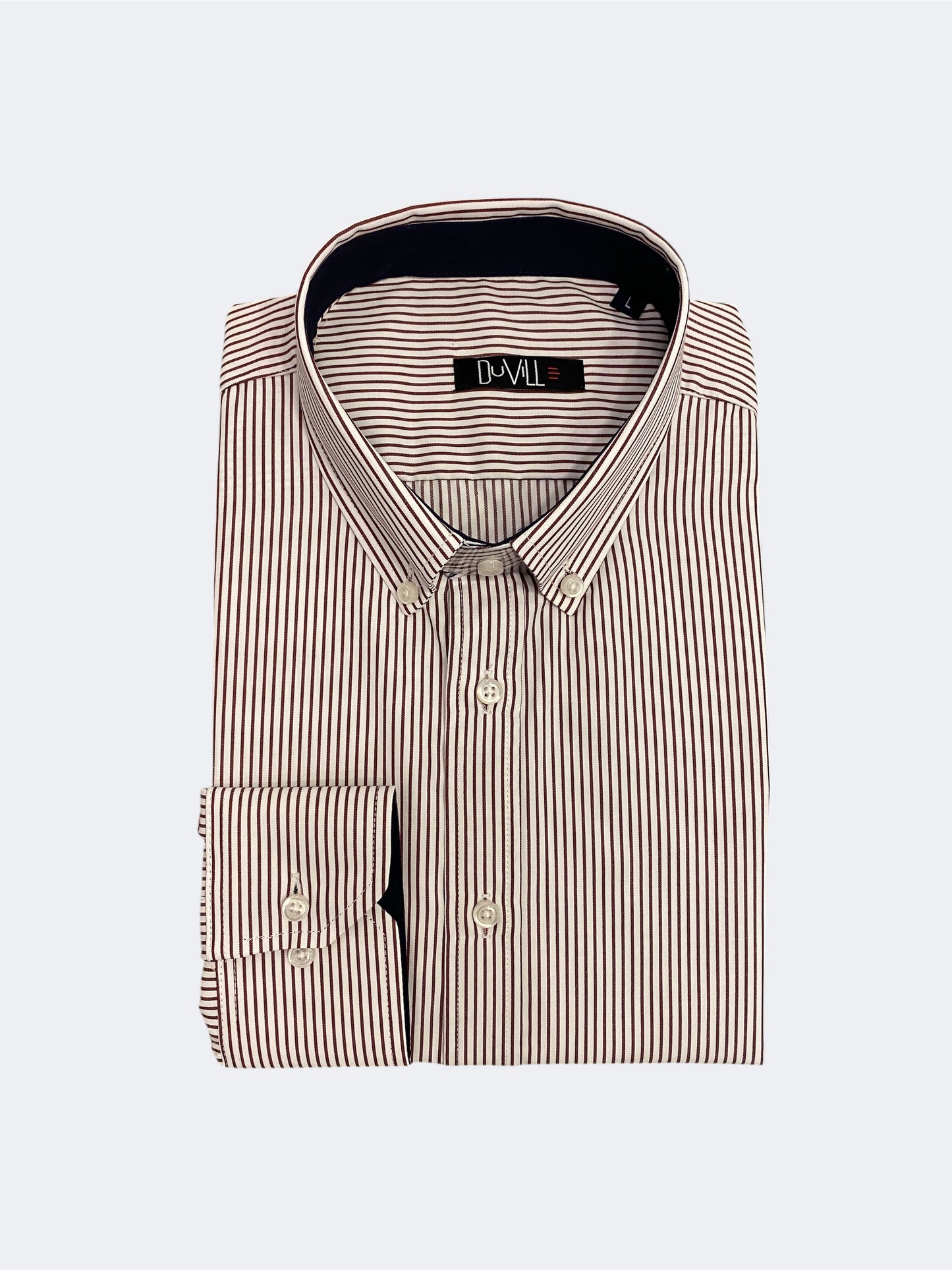 Camisa Regular Fit Risca Bordo