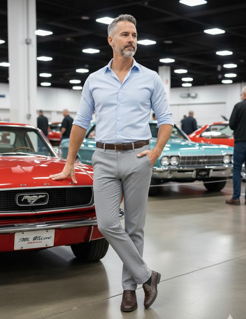 Calça Chino Cinza Claro