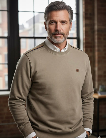 Camisola Gola Redonda Bege