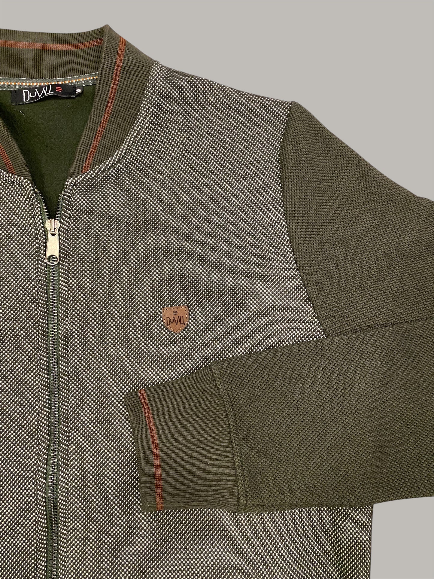 Casaco Fecho Mescla Verde Cardado