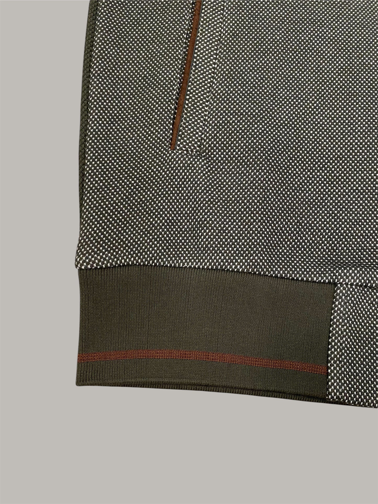 Casaco Fecho Mescla Verde Cardado