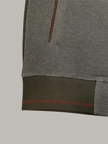 Casaco Fecho Mescla Verde Cardado