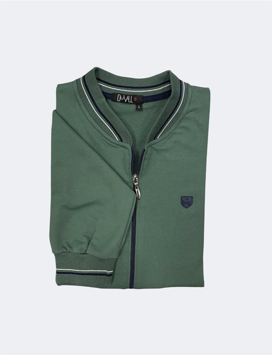 Casaco Fecho 100% algodão Verde