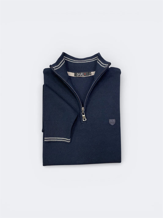 Malha de Fecho Azul Marinho