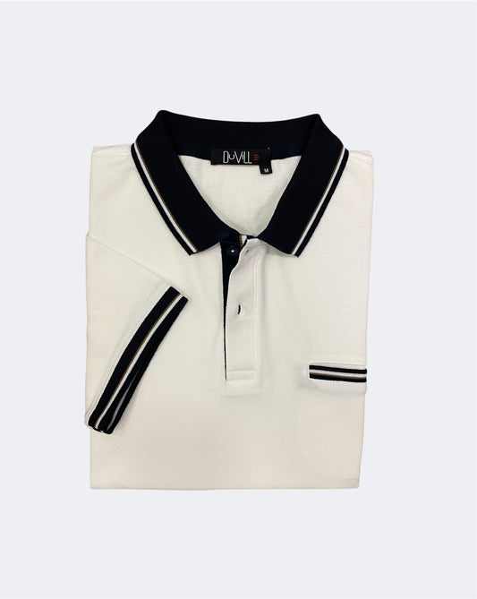 Polo Piquet Manga Curta Branco