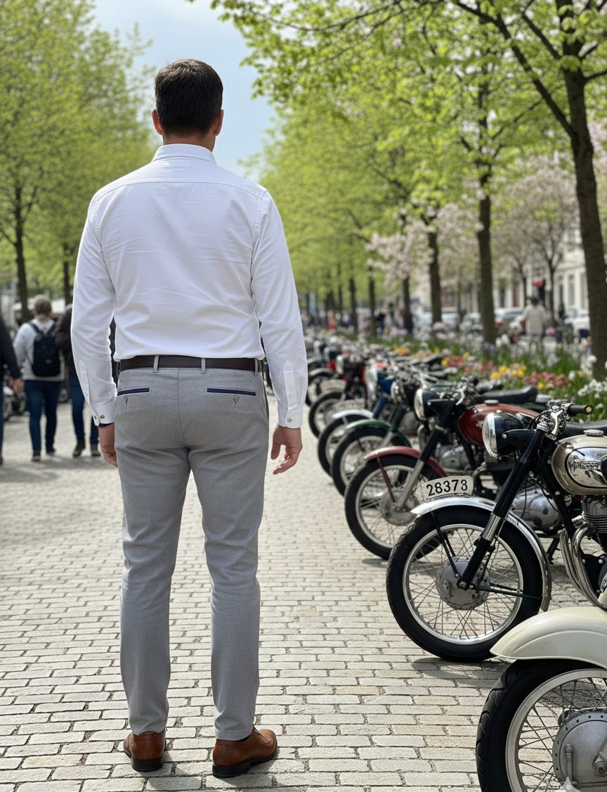 Calça Chino Cinza Claro