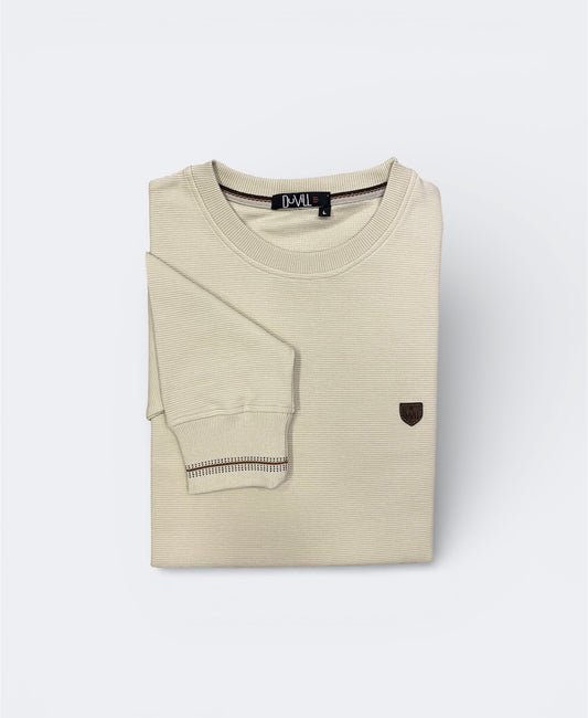 Camisola corte redondo Bege