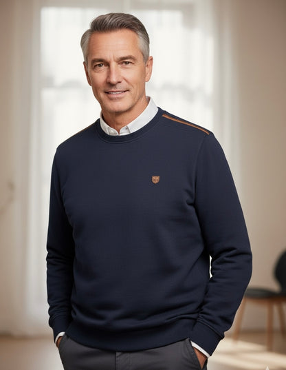 Camisola Gola Redonda Azul