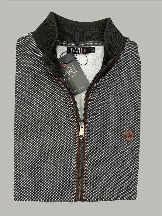 Casaco Fecho Verde Mescla Cardado