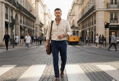 Camisa Slim Fit Bege