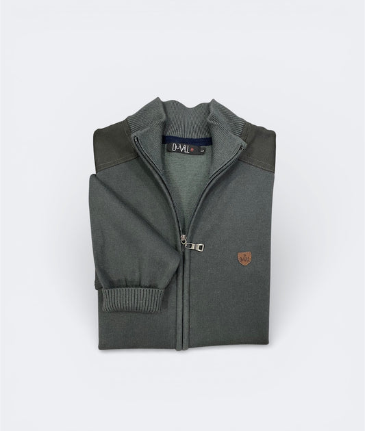 Casaco Malha Fecho Verde