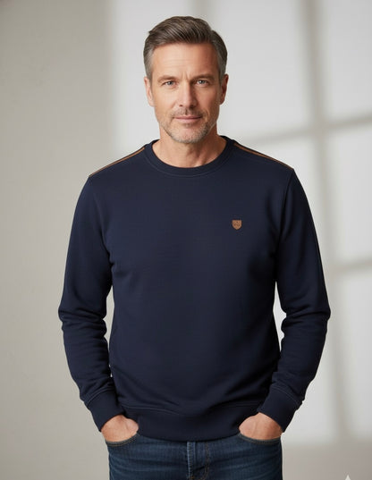 Camisola Gola Redonda Azul