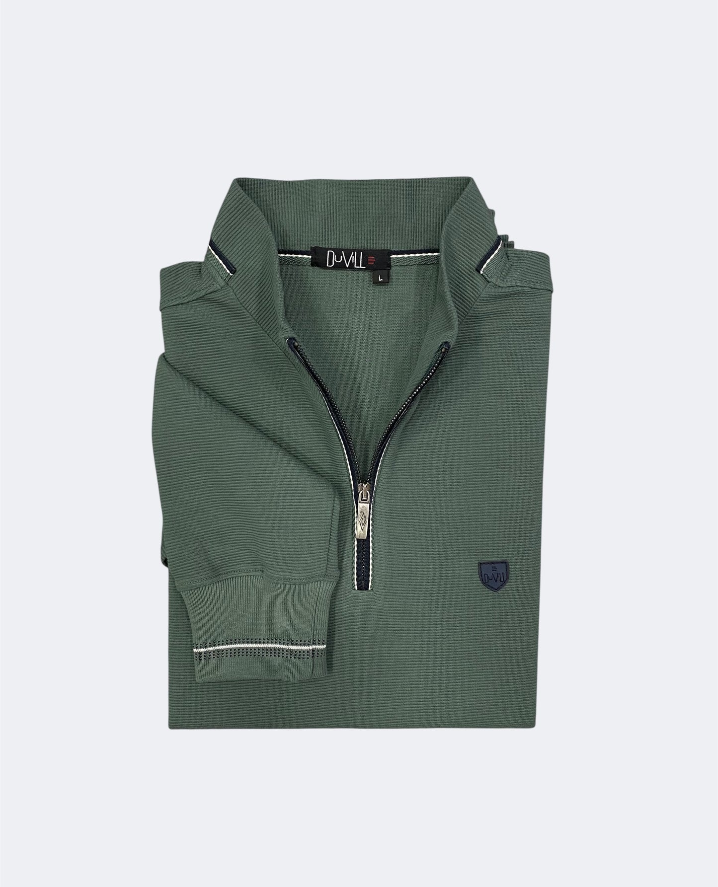 Polo Fecho Manga Comprida Verde