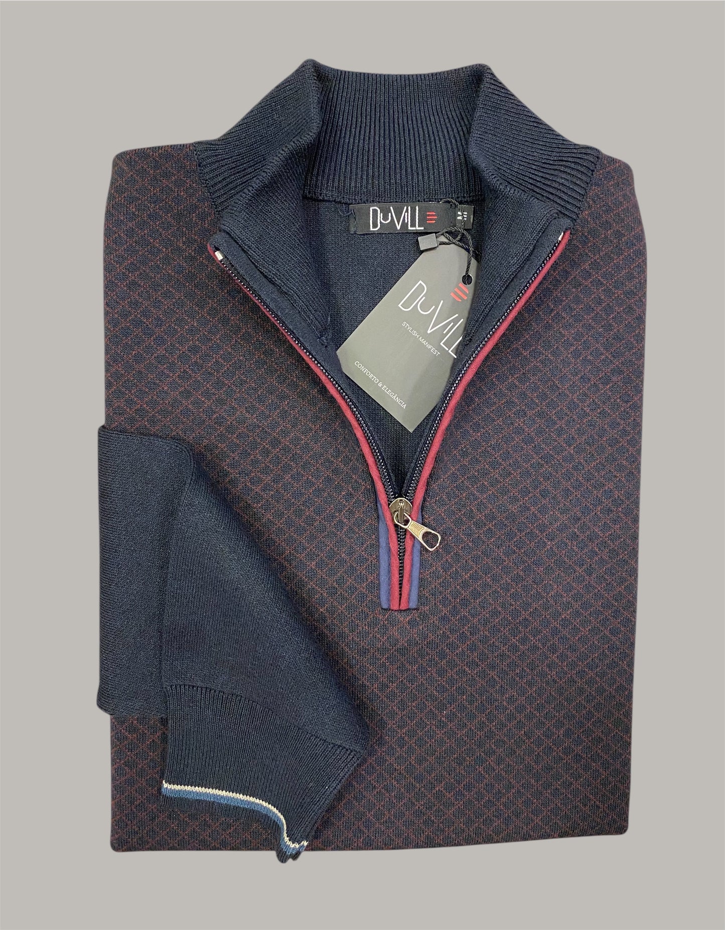 Malha Fecho Losango Bordo