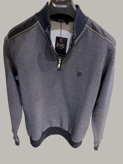 Polo Manga Comprida Azul mescla