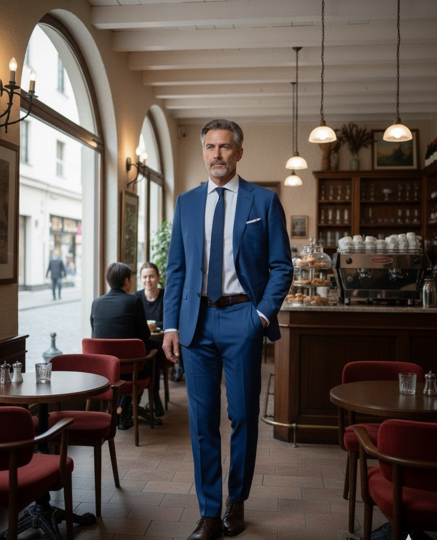 Fatos Regular Fit Azul Aberto