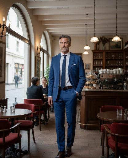 Fatos Regular Fit Azul Aberto