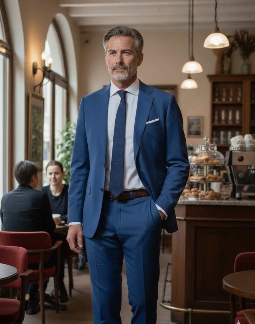 Fatos Regular Fit Azul Aberto