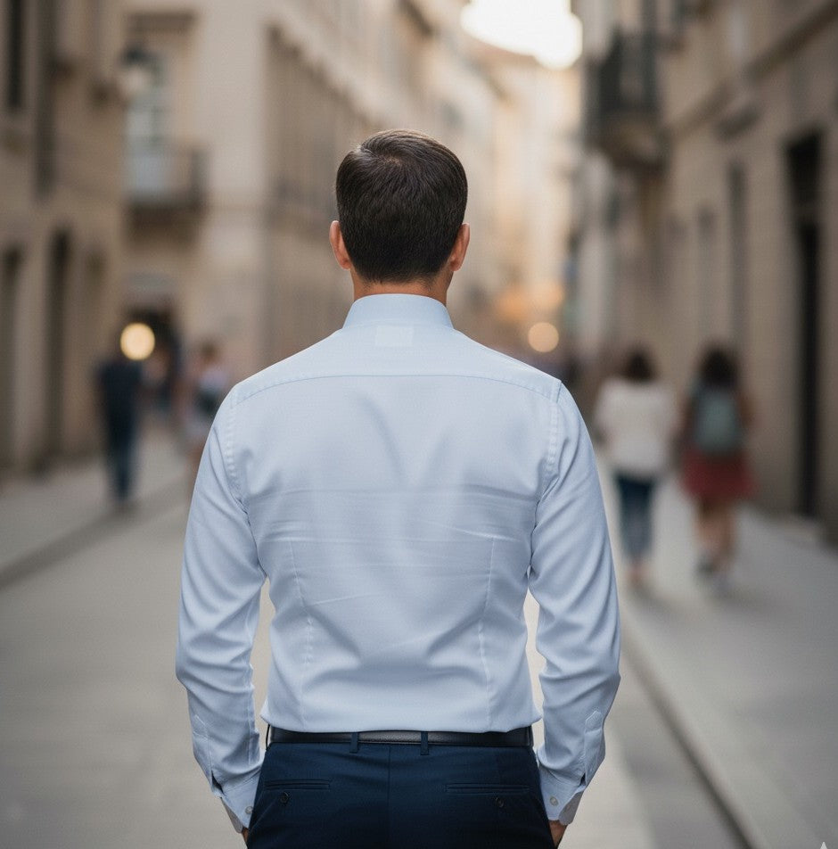 Camisa  Slim Fit Clássica Azul