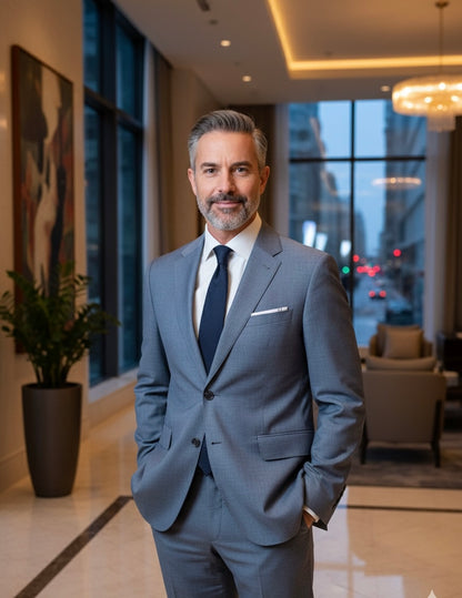 Fatos Regular Fit Cinza olho de perdiz