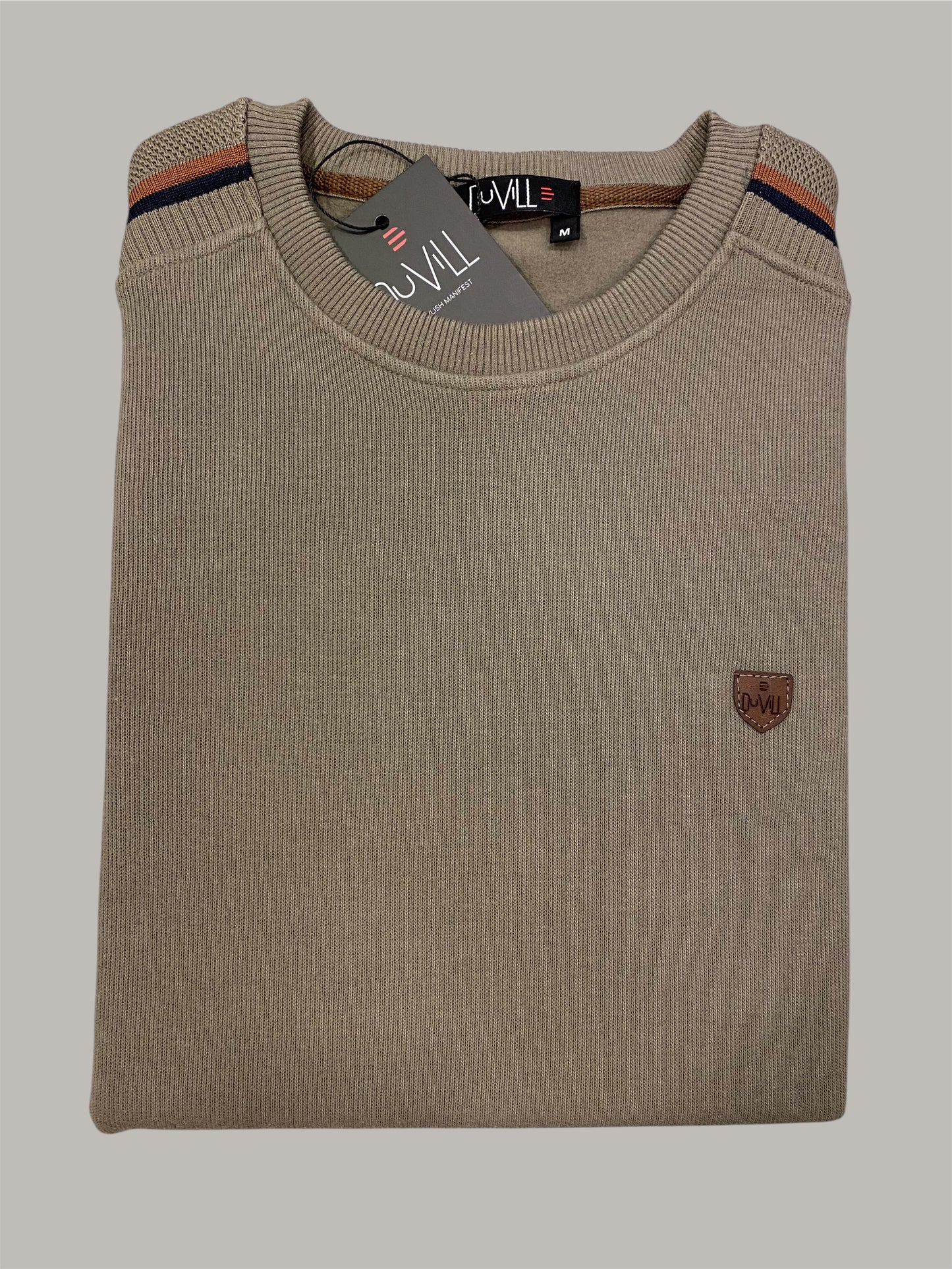 Camisola Gola Redonda Bege