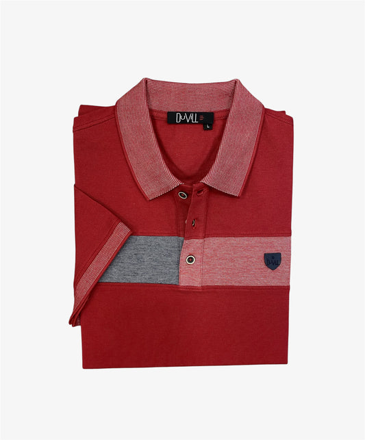 Polo Manga Curta Vermelho Fantasia