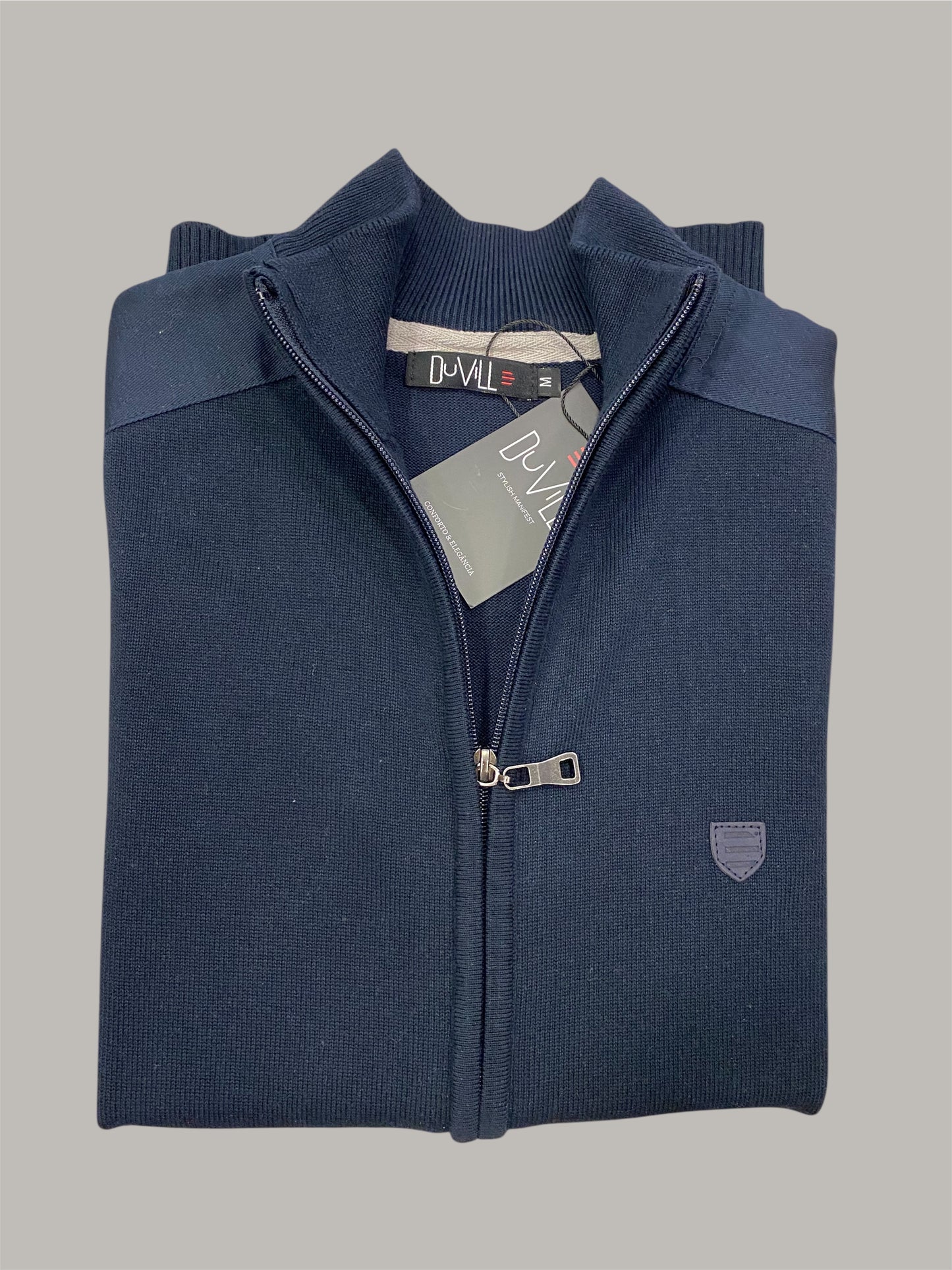 Casaco Malha Fecho Azul