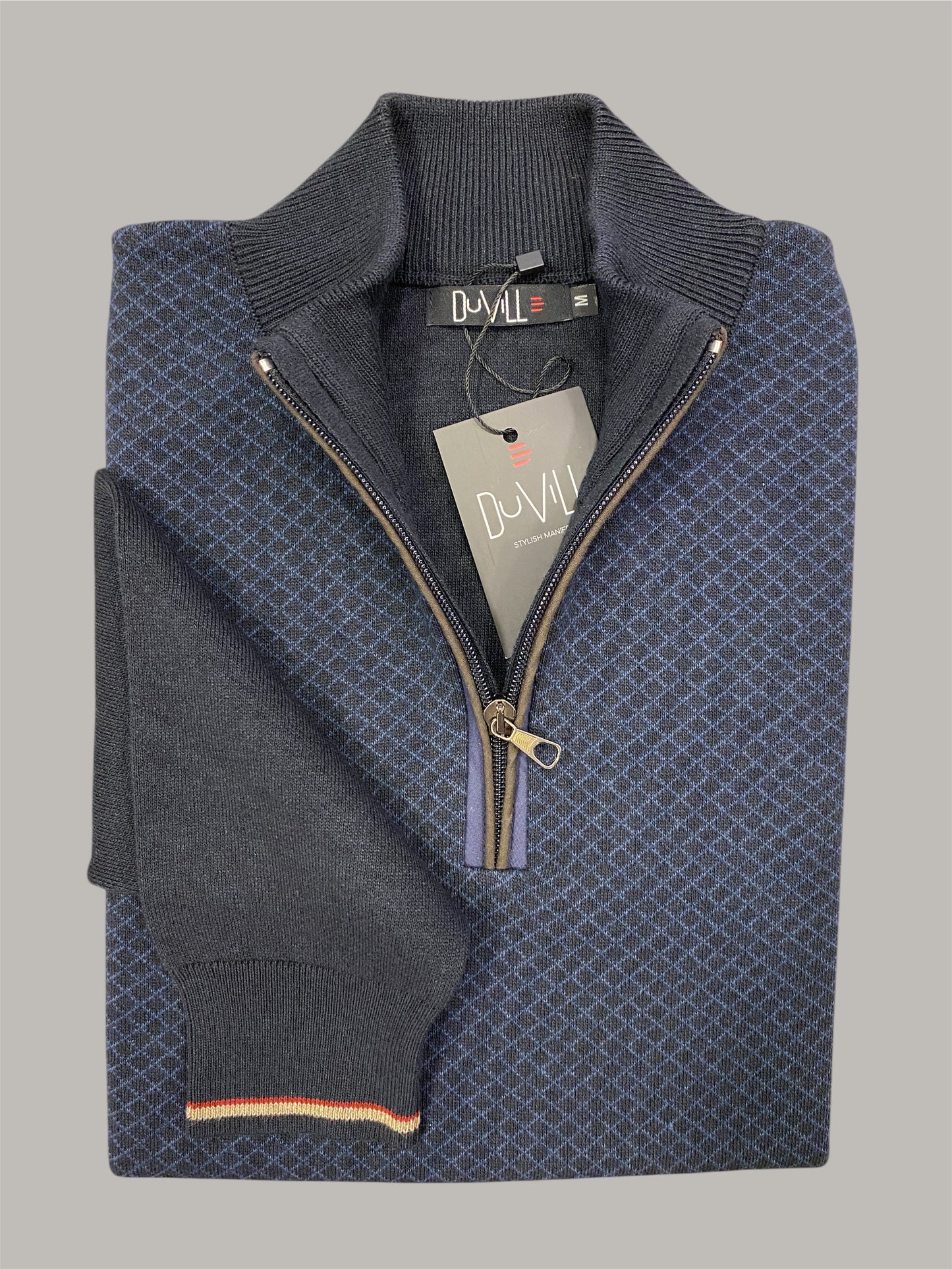 Malha Fecho Losango azul