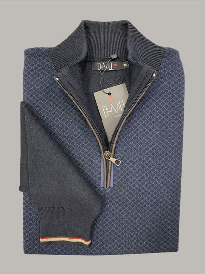 Malha Fecho Losango azul