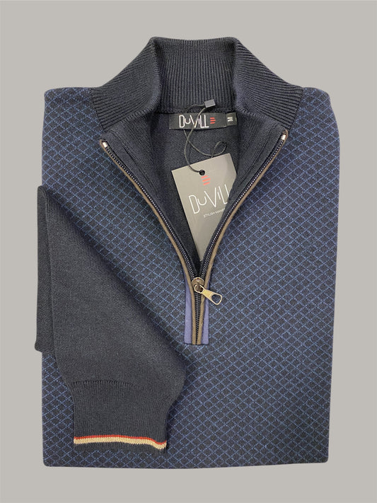 Malha Fecho Losango azul